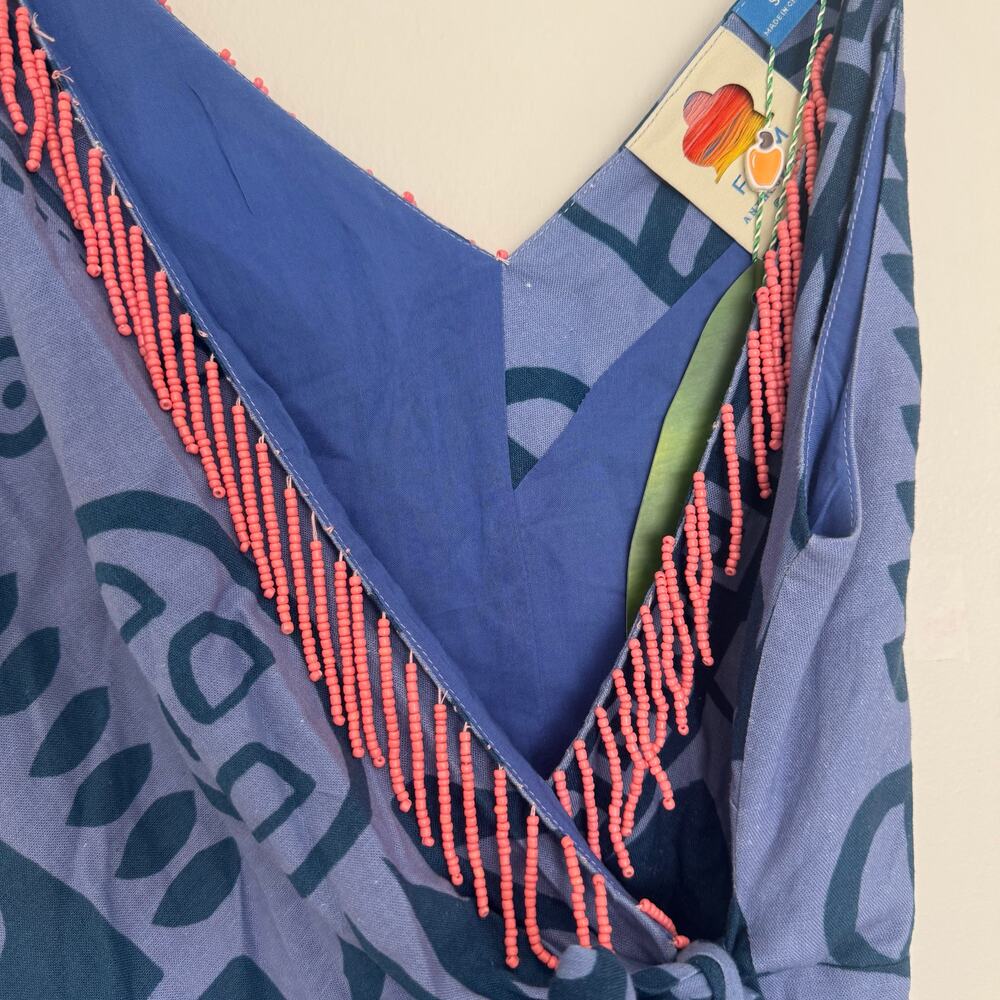 Farm Rio for Anthropologie Beaded, Wrap Toucan Dress - Picture 6 of 8
